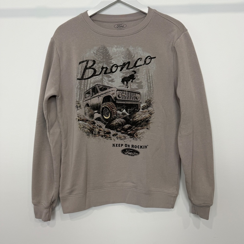 Ford Bronco Graphic Sweatshirt Crewneck S Keep Rockin Western Americana Outdoors